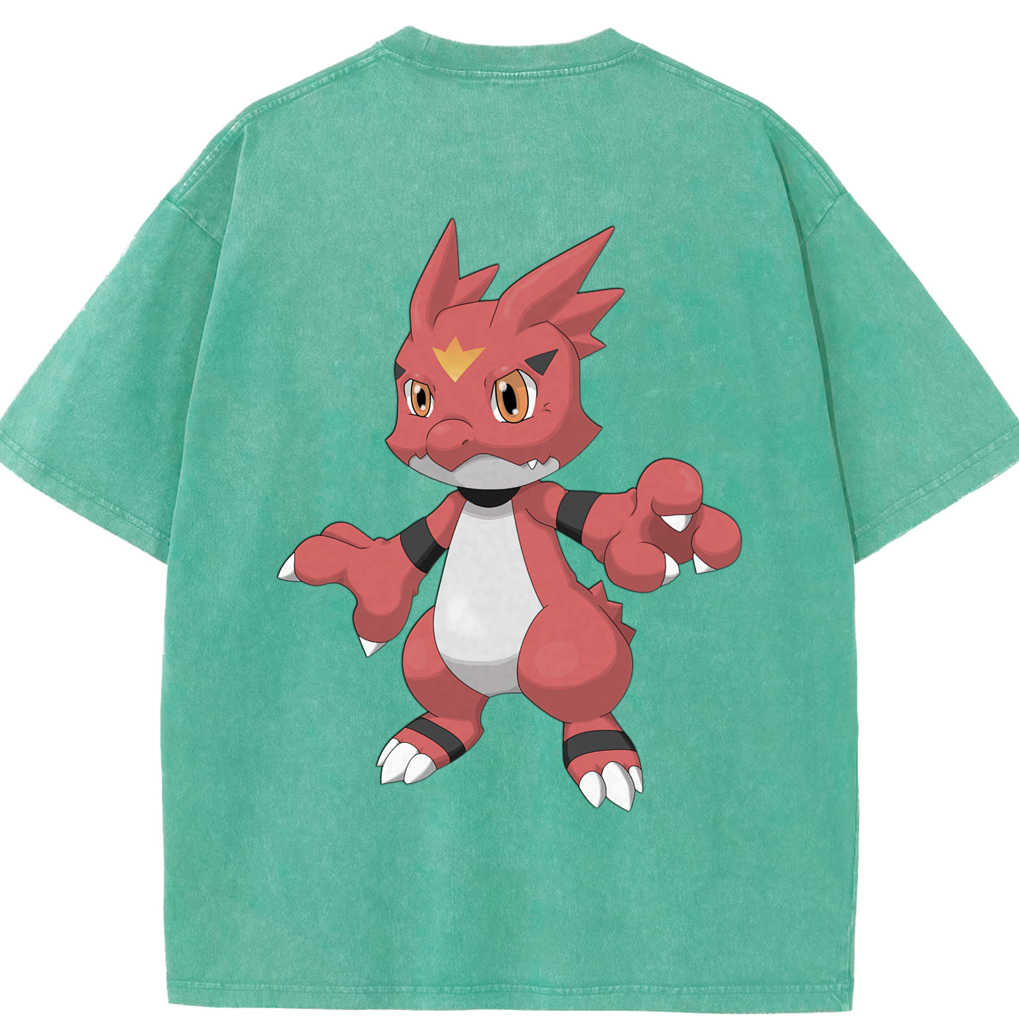 （画像用） Digimon デジタルモンスター/デジモン 綿100% ヴィンテージ風 半袖Tシャツ（背面プリント）